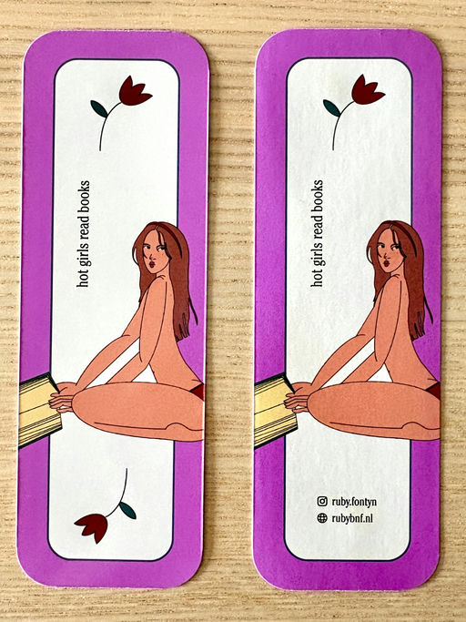 Hot girls read books! - Bookmark