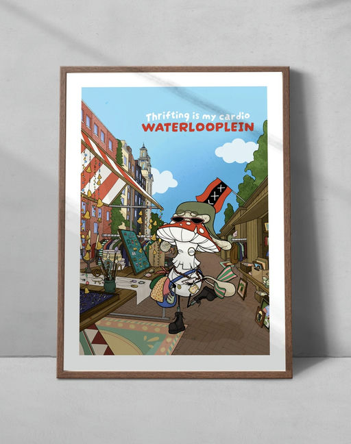 Waterlooplein (Thrifting is my cardio) - Art print