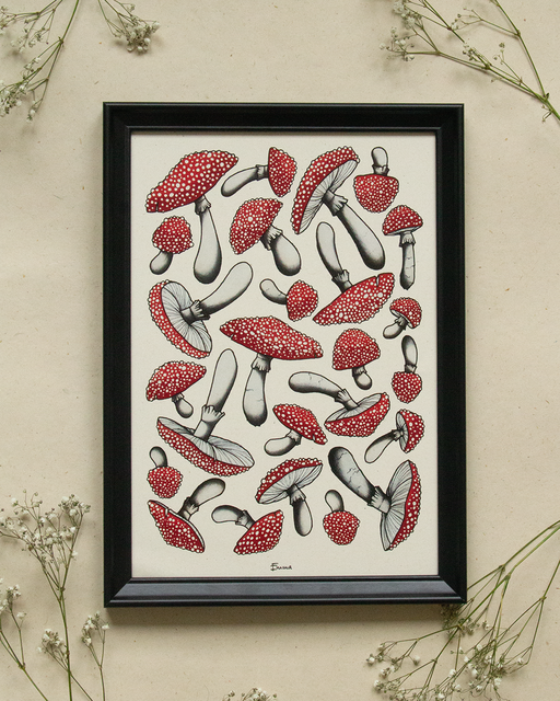 Amanita Explosion - Art print