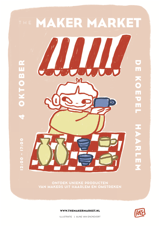 Poster door Aline van Enckevort Illustraties / Gudrun Goods