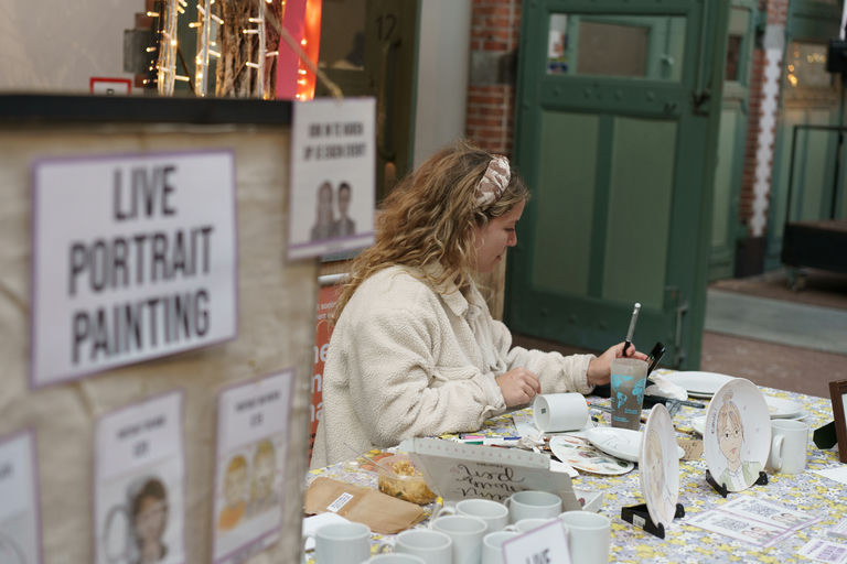 Sfeerimpressie van De Hallen