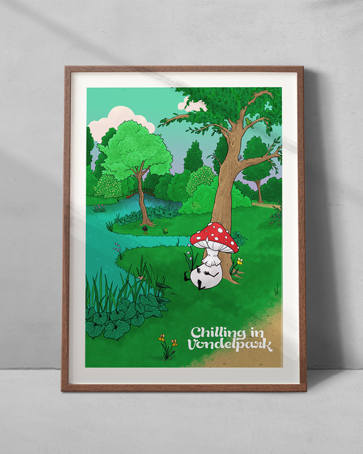 Chilling in Vondelpark - art print