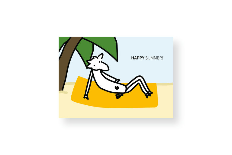 Gijs the Goat Postcard 'Summer'