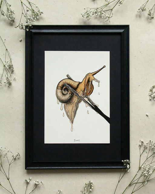Snail - Art print
