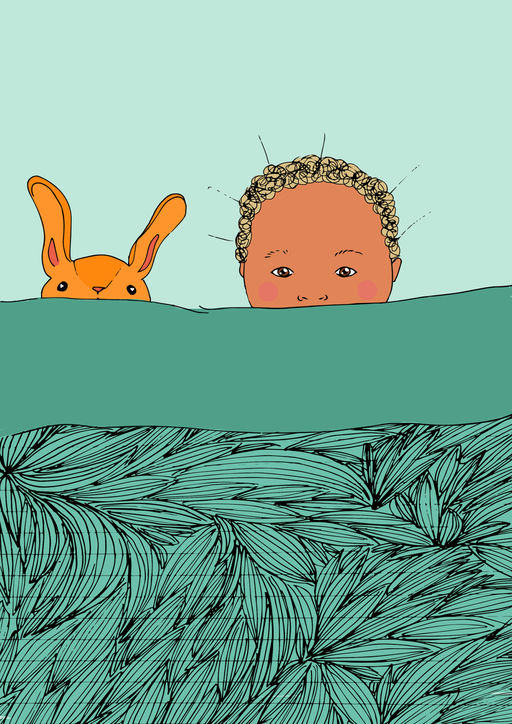 peek-a-boo baby kaart met envelop