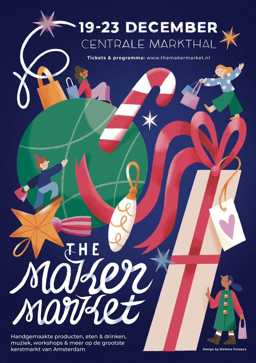 Poster van The Maker Market kerstmarkt, 19 t/m 23 december 2026 in Centrale Markthal